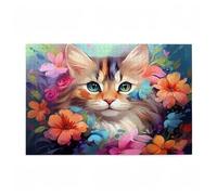 Jigsaw Puzzles for Adults 6000 Piece Flower Large Puzzle Cat, Difficult Challenging Family Games for The Whole for Women, Wooden Jigsaws with Gift Box Packaging, Home Room Decor 105x179cm D-713
