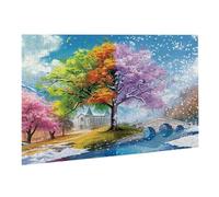 Jigsaw Puzzles for Adults 6000 Piece Four Seasons Tree Jigsaw Puzzle Colourful,Challenging Game Brainteasing Adult Jigsaws,The Whole 3D Jigsaw Gifts for Women,Men Beautiful Decoration Plant 1 K0F-874