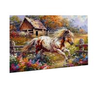 Jigsaw Puzzles for Adults 6000 Piece Horse Jigsaw Puzzle - Colourful, Challenging Game & Brainteasing Adult Jigsaws, The Whole 3D Jigsaw Gifts for Women, Men Beautiful Decoration Cottage K0F-430