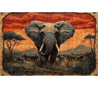 Jigsaw Puzzles for Adults 6000 Piece Jigsaw Puzzles for Adults Elephant Creative Puzzle for Family Educational Games Home Decoration Gifts for Women DIY Puzzle Wall Decoration Theme: Mountain RXPT8805