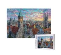 Jigsaw Puzzles for Adults 6000 Piece Landscape Jigsaw Puzzles for Adults with Gift Box 105x180cm,Wooden Puzzle Architecture Challenging Puzzle Games Home Decoration,Gifts for The Whole Family,p880t