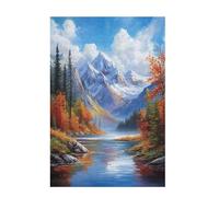 Jigsaw Puzzles for Adults 6000 Piece Mountain Large Puzzle Autumn, Difficult Challenging Family Games for The Whole for Women, Wooden Jigsaws with Gift Box Packaging, Gifts for Women 105x179cm D-860
