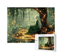 Jigsaw Puzzles for Adults 6000 Piece, Puzzle Educational Games, Challenging Puzzle Game for The Whole for Women, Gifts for Men, DIY Craft Puzzles for Home Decor Gifts, Theme: Water Lilies Elves C-754