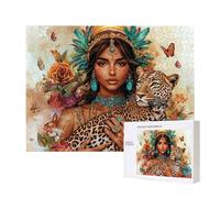 Jigsaw Puzzles for Adults 6000 Piece, Puzzle Educational Games, Challenging Puzzle Game for The Whole for Women, Gifts for Men, DIY Craft Puzzles for Home Decoration Gifts, Theme: Leopard Princess C40