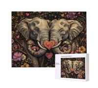 Jigsaw Puzzles for Adults 6000 Piece, Puzzle Educational Games, Challenging Puzzle Game for The Whole for Women, Gifts for Men, DIY Craft Puzzles for Home Decoration Gifts, Theme: Couple Elephant C621