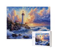 Jigsaw Puzzles for Adults 6000 Piece, Puzzle Educational Games, Challenging Puzzle Game for The Whole for Women, Gifts for Men, DIY Craft Puzzles for Home Decoration Gifts, Theme: Wave Lighthouse C252