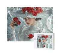 Jigsaw Puzzles for Adults 6000 Piece, Puzzle Educational Games, Challenging Puzzle Game for The Whole for Women, Gifts for Men, DIY Craft Puzzles for Home Decor Gifts, Theme: Women Wearing Hats C-115