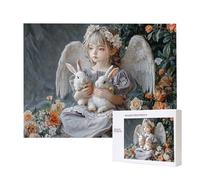 Jigsaw Puzzles for Adults 6000 Piece, Puzzle Educational Games, Challenging Puzzle Game for The Whole for Women, Gifts for Men, DIY Craft Puzzles for Home Decor Gifts, Theme: Angel Girl Rabbit C-780