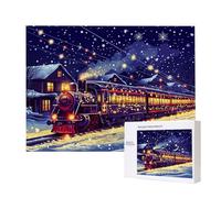 Jigsaw Puzzles for Adults 6000 Piece, Puzzle Educational Games, Challenging Puzzle Game for The Whole for Women, Gifts for Men, DIY Craft Puzzles for Home Decor Gifts, Theme: Starry Sky Train C-845