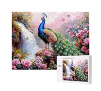 Jigsaw Puzzles for Adults 6000 Piece, Puzzle Educational Games, Challenging Puzzle Game for The Whole for Women, Gifts for Men, DIY Craft Puzzles for Home Decor Gifts, Theme: Peony Flower Peacock C528
