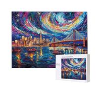 Jigsaw Puzzles for Adults 6000 Piece, Puzzle Educational Games, Challenging Puzzle Game for The Whole for Women, Gifts for Men, DIY Craft Puzzles for Home Decor, Theme: Starry Sky Brooklyn Bridge C841