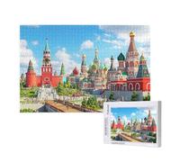 Jigsaw Puzzles for Adults 6000 Piece Russia Jigsaw Puzzles for Adults with Gift Box 105x180 cm, Wooden Puzzle Landscape Challenging Puzzle Games Home Decoration, for The Whole Family,p83t