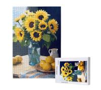 Jigsaw Puzzles for Adults 6000 Piece Sunflower Jigsaw Puzzles for Adults with Gift Box 105x180 cm,Wooden Puzzle Lemon Challenging Puzzle Games Home Decoration, for The Whole Family,p1573t