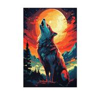 Jigsaw Puzzles for Adults 6000 Piece Wolf Large Puzzle Moon, Difficult Challenging Family Games for The Whole for Women, Wooden Jigsaws with Gift Box Packaging, Home Room Decor 105x179cm D-1059