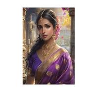 Jigsaw Puzzles for Adults 6000 Piece Woman Large Puzzle India, Difficult Challenging Family Games for The Whole for Women, Wooden Jigsaws with Gift Box Packaging, Home Room Decor 105x179cm D-846