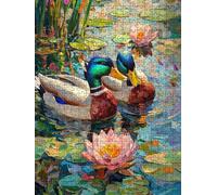 Jigsaw Puzzles for Adults 6000, Pond Ducks 6000 Piece Jigsaw Puzzles for Adults, Challenging Puzzle Games, Classic Jigsaws, Impossible de Assemble Handmade Decorative, Fun Family Activities BXHZW0-151
