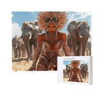 Jigsaw Puzzles for Adults 6000, Puzzle for Adults, Challenging Puzzle Educational Games, Puzzles Game for The Whole for Women, Gifts for Men, Home Decoration, Theme:（Elephant Woman) z-113