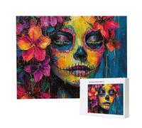 Jigsaw Puzzles for Adults 6000, Puzzle for Adults, Challenging Puzzle Educational Games, Puzzles Game for The Whole for Women, Gifts for Men, Home Decoration, Theme:（Skeleton Flowers) z-491