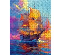 Jigsaw Puzzles for Adults 6000, Sailing In The Ocean 6000 Piece Jigsaw Puzzles for Adults, Challenging Puzzle Games, Classic Jigsaws, Impossible de Assemble Handmade, Fun Family Activities BXHZW0-243