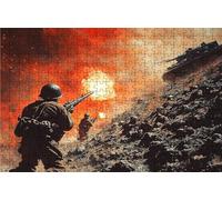 Jigsaw Puzzles for Adults 6000 Warrior 6000 Piece Jigsaw Puzzles for Adults, Challenging Puzzle Educational Game for The Whole for Women Gifts for Men Wall Art Room Decor War 72 x 42 Inch RXPT-7104