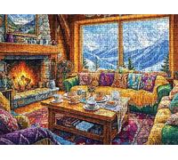 Jigsaw Puzzles for Adults 6000 winter cabin, Challenging Difficult Puzzle Wooden, 6000 Piece Jigsaw Puzzles for Adults Educational Game Decompression, Large Size Wall Art 70.7 x 41.5 inches w0-140