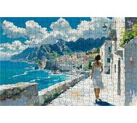Jigsaw Puzzles for Adults 6000 Woman 6000 Piece Jigsaw Puzzles for Adults, Challenging Puzzle Educational Game for The Whole for Women Gifts for Men Wall Art Room Decor Small Town 72 x 42 In RXPT-7614