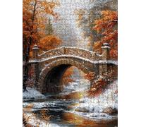Jigsaw Puzzles for Adults 6000, Wooden Bridge Leaves Falling 6000 Piece Jigsaw Puzzles, Challenging Puzzle Games, Classic Jigsaws, Impossible de Assemble Handmade, Fun Family Activities BXHZW0-720