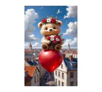 Jigsaw Puzzles for Adults 70 Flower Bear Balloon, Challenge Educational Game, Impossible High Difficult Jigsaw Puzzles for Adults, Puzzle 70 Pieces