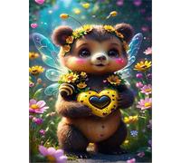 Jigsaw Puzzles for Adults 70, Flower Bear, Impossible Puzzle for Adults Educational Games, Challenging Puzzles, Puzzle Game for Men Women Elders Seniors