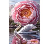 Jigsaw Puzzles for Adults 70 Flower Swan Puzzle Impossible Hard Difficult Challenging Puzzle for Adults 70 Piece Puzzle Games 7.9 x 5.9 inch