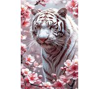 Jigsaw Puzzles for Adults 70 Flower Tiger Puzzle Impossible Hard Difficult Challenging Puzzle for Adults 70 Piece Puzzle Games 7.9 x 5.9 inch