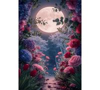 Jigsaw Puzzles for Adults 70 Moon Flowers Puzzle Impossible Hard Difficult Challenging Puzzle for Adults 70 Piece Puzzle Games 7.9 x 5.9 inch