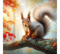 Jigsaw Puzzles for Adults 70 Piece,16x16 cm puzzle for adults Educational Game Challenge Toy 70 Pieces puzzles for Adult Home Decoration Puzzle Woods Squirrel Animal