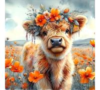 Jigsaw Puzzles for Adults 70 piece Cow Prairie, 70 Piece Difficult jigsaw puzzles for adults, Challenging Jigsaws 70 pieces, Puzzle Game for The Whole for Women, Gifts for Men 45x45cm