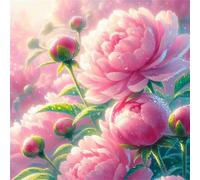 Jigsaw Puzzles for Adults 70 piece Dewdrop Peony, 70 Piece Difficult jigsaw puzzles for adults, Challenging Jigsaws 70 pieces, Puzzle Game for The Whole for Women, Gifts for Men 45x45cm