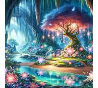 Jigsaw Puzzles For Adults 70 piece,Fairytale Woods jigsaw puzzle 16x16 cm Challenging puzzles,DIY Puzzle for Home Decoration Family Perfect Game