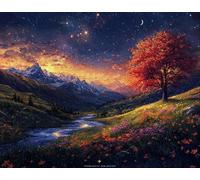 Jigsaw Puzzles for Adults 70 Piece Jigsaw for Adults Educational Game Challenge Toy 70 Pieces for Adolescent. Tree Educational Games Home Decoration. Theme:Starry Sky, Y-5