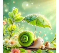 Jigsaw Puzzles for Adults 70 Piece jigsaw puzzles for Adult Educational Game Challenge Toy 70 Pieces Puzzle Challenging Games for The Whole for adults,Green Umbrella Snail puzzle Gifts