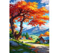 Jigsaw Puzzles for Adults 70 Piece jigsaw puzzles for Adult Educational Game Challenge Toy 70 Pieces Puzzle Challenging Games for The Whole for adults,Village Road Trees puzzle Gifts
