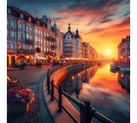 Jigsaw Puzzles for Adults 70 Piece jigsaw puzzles for Adult Educational Game Challenge Toy 70 Pieces Puzzle Challenging Games for The Whole for adults,City Streets Sunset puzzle Gifts