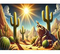 Jigsaw Puzzles for Adults 70 Piece jigsaw puzzles for Adult Educational Game Challenge Toy 70 Pieces Puzzle Challenging Games for The Whole for adults,Desert Cactus Lizard puzzle Gifts