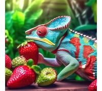 Jigsaw Puzzles for Adults 70 Piece jigsaw puzzles for Adult Educational Game Challenge Toy 70 Pieces Puzzle Challenging Games for The Whole for adults,Strawberry Chameleon puzzle Gifts