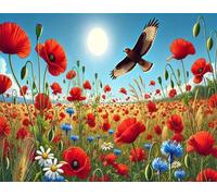 Jigsaw Puzzles for Adults 70 Piece jigsaw puzzles for Adult Educational Game Challenge Toy 70 Pieces Puzzle Challenging Games for The Whole for adults,Poppy Fields Eagle puzzle Gifts