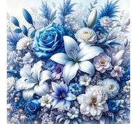 Jigsaw Puzzles For Adults 70 piece,Lily Rose Bouquet jigsaw puzzle 16x16 cm Challenging puzzles,DIY Puzzle for Home Decoration Family Perfect Game