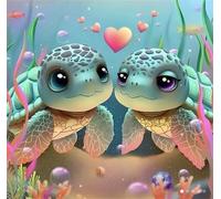 Jigsaw Puzzles for Adults 70 piece Love Turtles, 70 Piece Difficult jigsaw puzzles for adults, Challenging Jigsaws 70 pieces, Puzzle Game for The Whole for Women, Gifts for Men 45x45cm