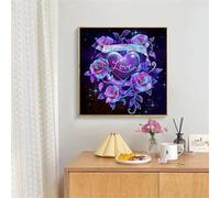 Jigsaw Puzzles for Adults 70 piece Romantic Purple Heart, 70 Piece Difficult jigsaw puzzles for adults, Challenging Jigsaws 70 pieces, Puzzle Game for The Whole for Women, Gifts for Men 45x45cm