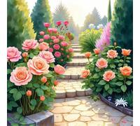 Jigsaw Puzzles for Adults 70 piece Rose Path, 70 Piece Difficult jigsaw puzzles for adults, Challenging Jigsaws 70 pieces, Puzzle Game for The Whole for Women, Gifts for Men 45x45cm