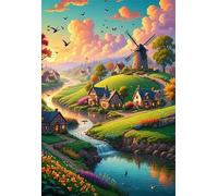 Jigsaw Puzzles for Adults 70 piece,Rural River Scenery puzzles for adults,Classic Educational Games DIY Handwork Puzzle for Home Decor Gift