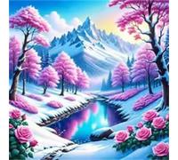 Jigsaw Puzzles for Adults 70 piece Snowy Rose Trees, 70 Piece Difficult jigsaw puzzles for adults, Challenging Jigsaws 70 pieces, Puzzle Game for The Whole for Women, Gifts for Men 45x45cm