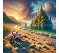 Jigsaw Puzzles for Adults 70 Pieces Classic Castle Shell,Hard Difficult Challenging Puzzle for adults,70 Piece Educational Game Home Decoration puzzle